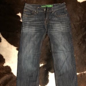 34x34 Rock n’ Roll Denim Pistol Straight jeans.